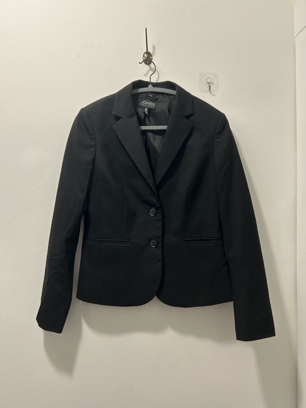 Jones New York Black Two-Button Tailored Blazer sz 6